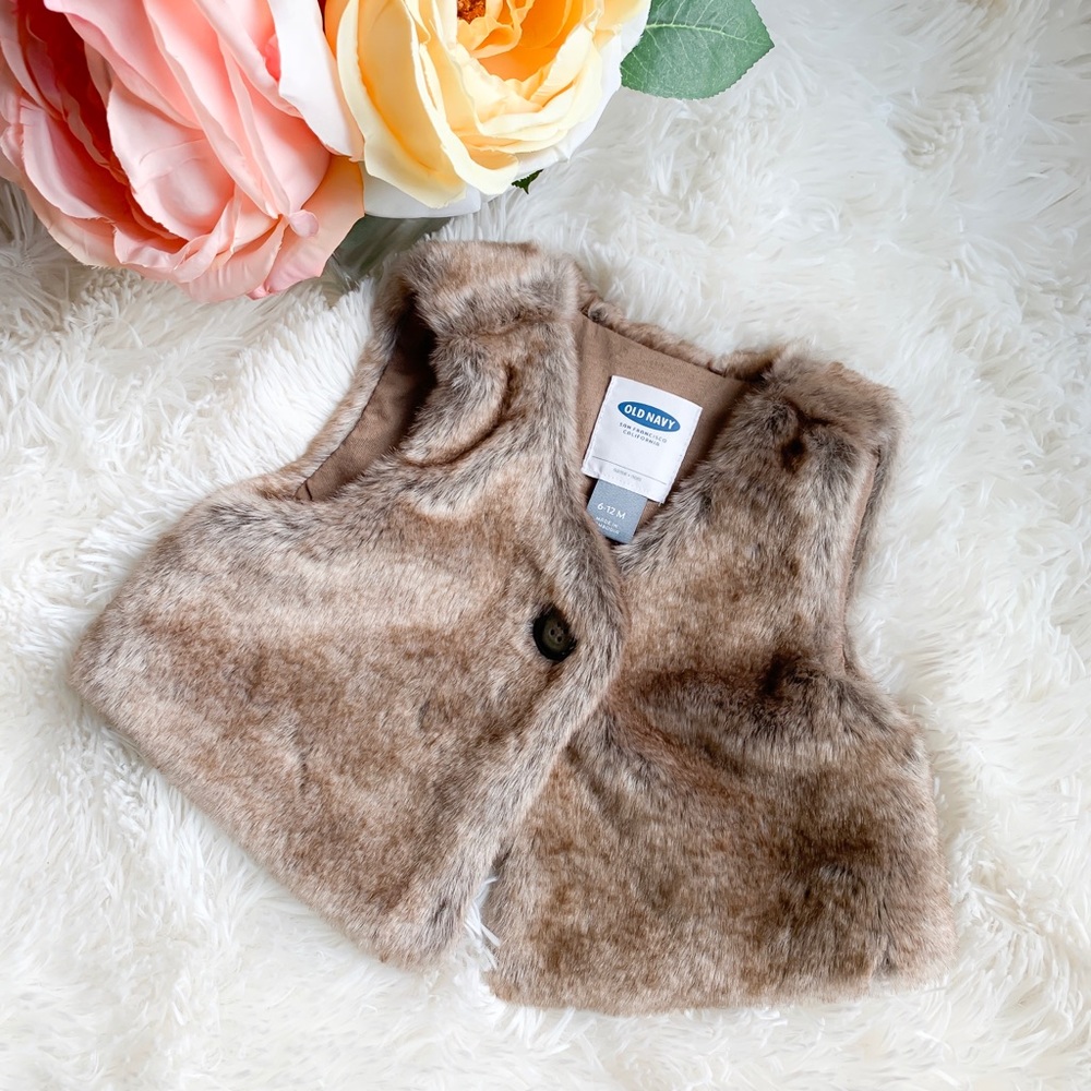 Faux Fur Toddler Vest SZ 6-12M